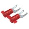 Panduit Fork Terminal, #6 Stud Size, 18 AWG, 600 V, Nylon Insulated, Red, Crimp Termination Only, 3000 PK PN18-6FF-3K - alternate 1